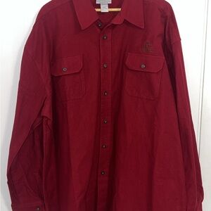 Men’s ducks unlimited red hunting shirt long sleeve fleece XXXL